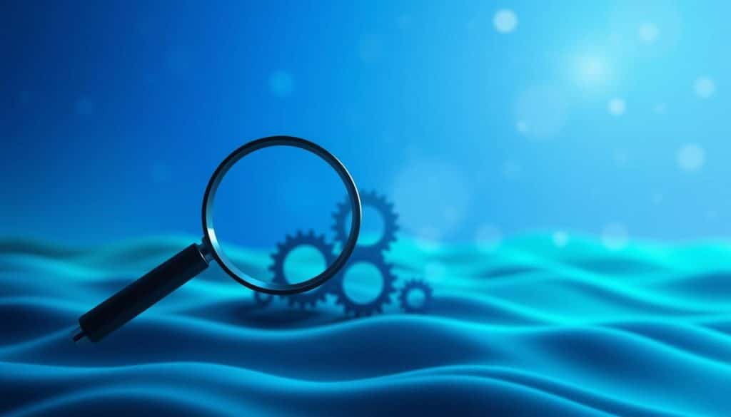 A serene and well-organized digital landscape, with a central focus on the concept of "SEO consistency." In the foreground, a stylized magnifying glass hovers, symbolizing the meticulous attention to detail required for effective search engine optimization. The middle ground features a series of interconnected gears, representing the intricate mechanisms of a well-oiled digital marketing strategy. In the background, a vibrant gradient of blues and greens creates a calming and professional atmosphere, complemented by subtle glowing highlights that suggest the power of consistent, data-driven optimization. The overall composition conveys a sense of harmony, control, and the essential role of SEO consistency in driving business success.
